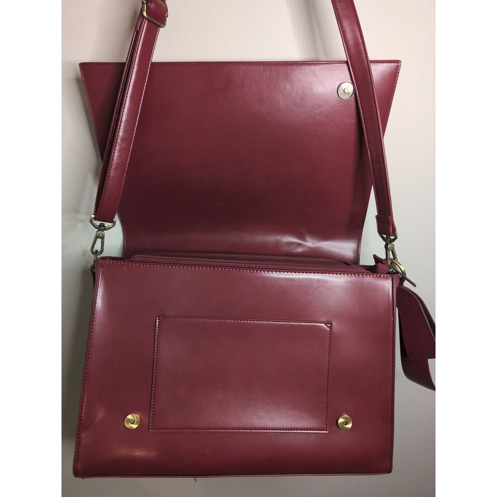 Ecosusi Burgundy wine red floral eyelet and bow laptop case - Picture 9 of 13